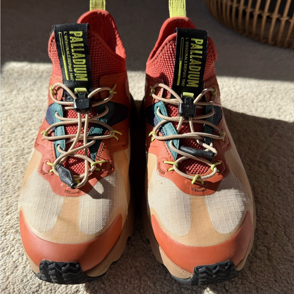Palladium Orange and Tan Sneakers